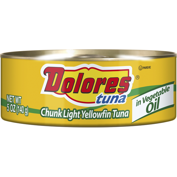 Dolores Yellowfin Tuna, Chunk Light, in Vegetable Oil