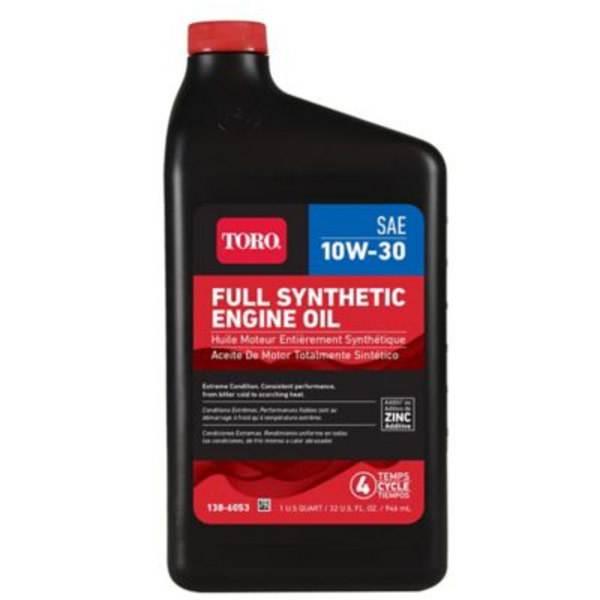 Toro 32 oz. 10 W-30 Premium 4-Cycle Lawn Mower Engine Oil, 138-6053A