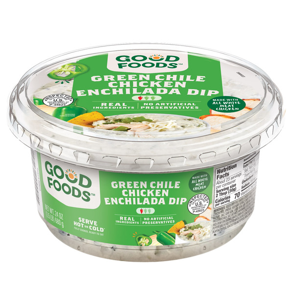 Good Foods Green Chile Chicken Enchilada Dip, 24 oz