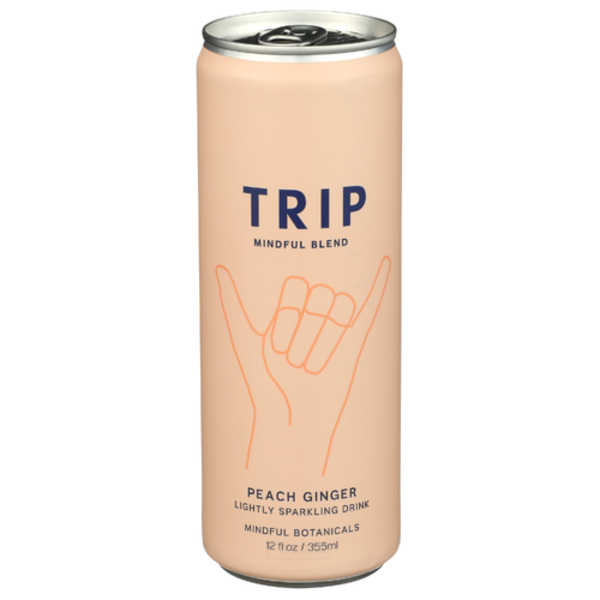 Trip Drinks Peach Ginger Mindful Blend Sparkling Water