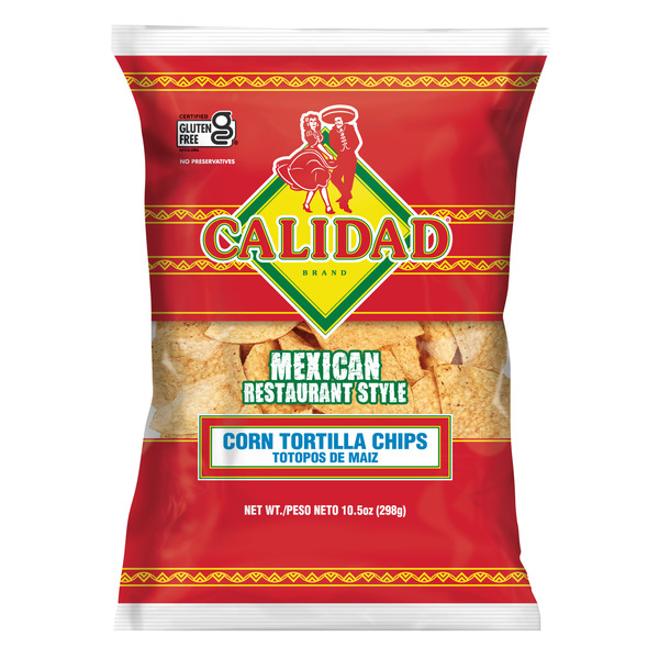 Calidad Mexican Restaurant Style Corn Tortilla Chips, 10.5 Ounce Bag