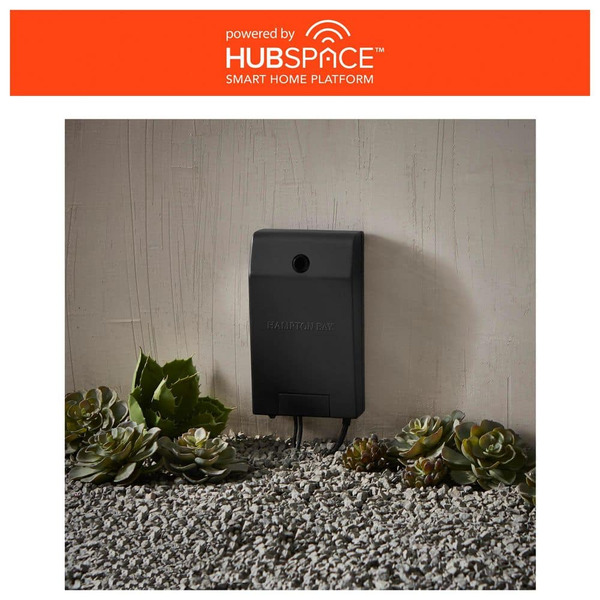 Hampton Bay Smart 200 Watt Landscape Lighting Transformer With Dusk To Dawn Operation Powered By Hubspace