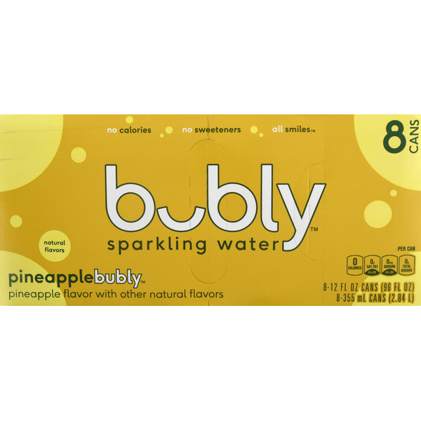 bubly Pineapple Flavored Flavored Water (96 fl oz) Instacart