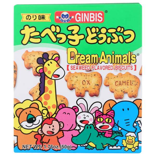 GINBIS Seaweed Flavor Animal Shaped Biscuits
