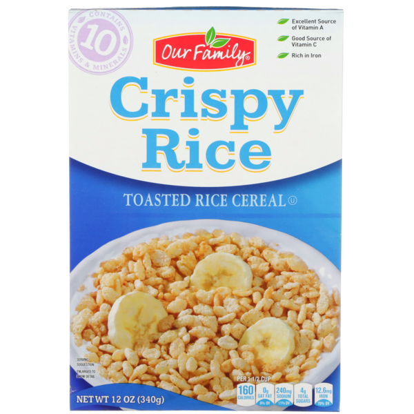 Our Family Crispy Rice Toasted Rice Cereal (12 oz) Instacart