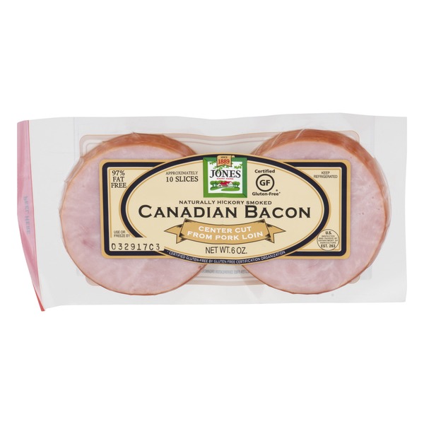 Jones Dairy Farm Canadian Bacon Naturally Hickory Smoked Slices 10 CT