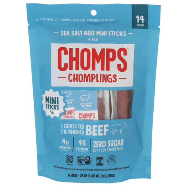 Chomps Sea Salt Mini Beef Sticks 14 Pack