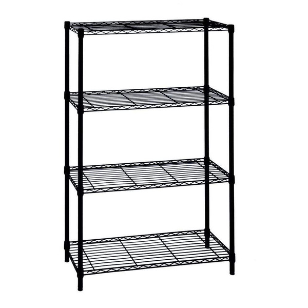 HDX 4-tier Steel Wire Shelving Unit In Black (36 In. W X 54 In. H X 14 In. D)