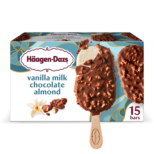 Haagen-Dazs Vanilla Milk Chocolate Almond Ice Cream Bars