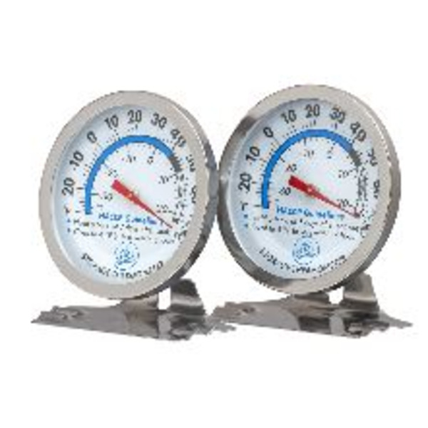 Qualite - Refrigerator/Freezer Thermometer, Dial display, 2-pack