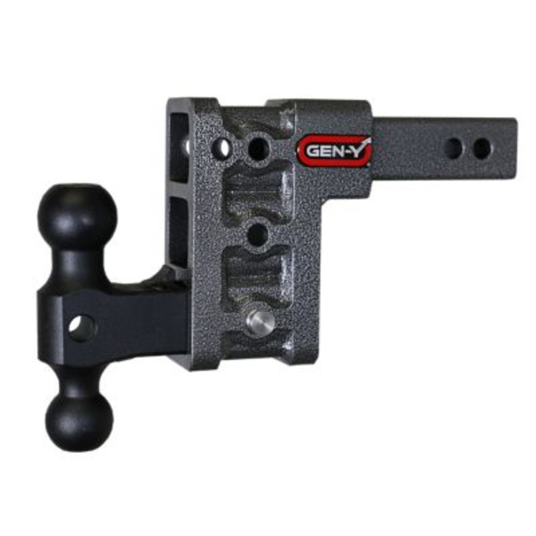 GE N-Y Hitch 2 in. Shank Mega-Duty Hitch with Versa-Ball, 5 in. Drop, 2,000 lb. Capacity