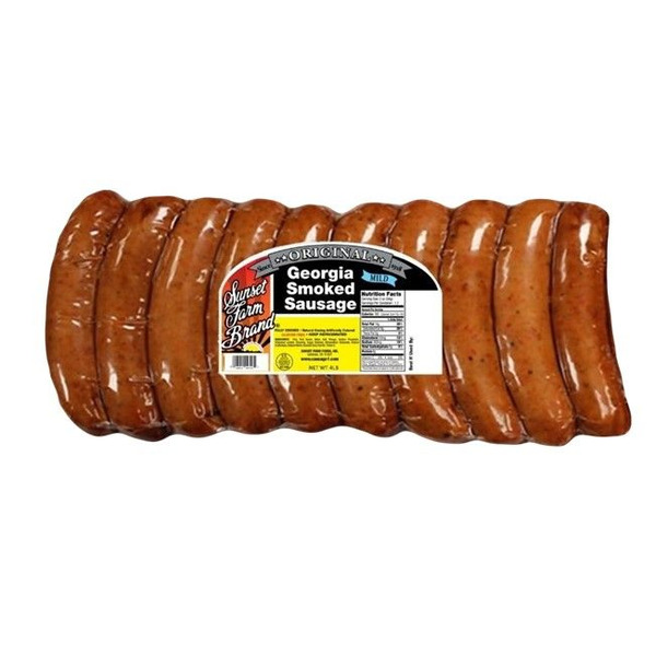 Sunset Farm Brand Georgia Smoked Sausage Original  6-4lb