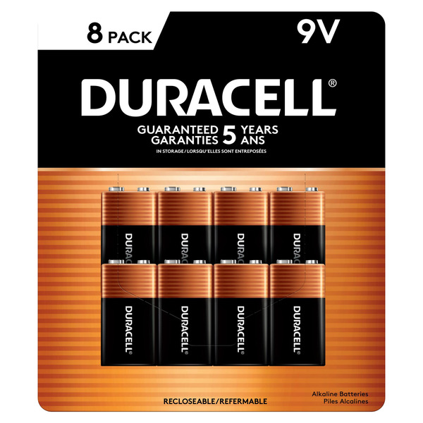 Duracell 9V Alkaline Batteries, 8-count