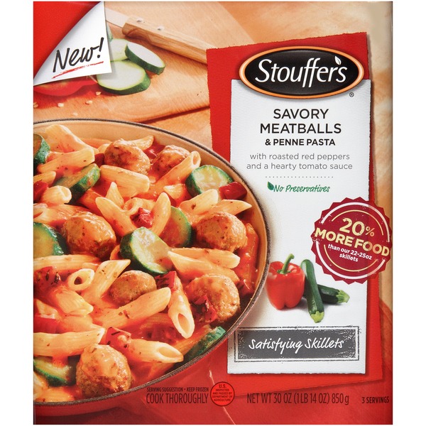 Stouffer's SATISFYING SKILLETS Savory Meatballs & Penne Pasta (30 oz ...