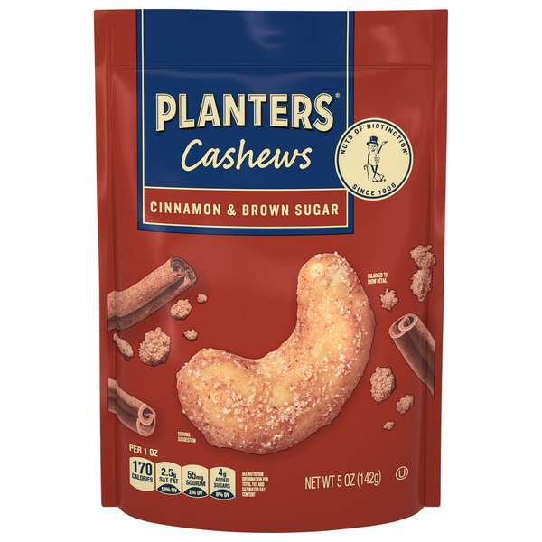 Planters Cashew Cinnamon Brown Sugar 5oz. Bag, 5 OZ Same-Day