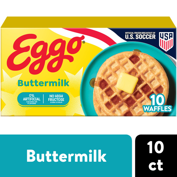 Eggo Buttermilk Waffles, Frozen Breakfast, 10 Count