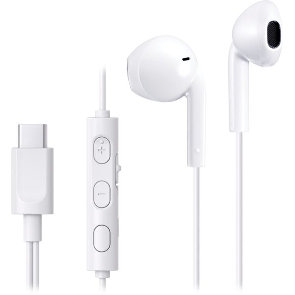 JVC Earbuds, USB-C, White