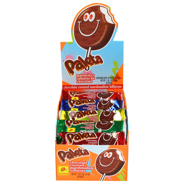 de la Rosa Chocolate Covered Marshmallow Lollipops
