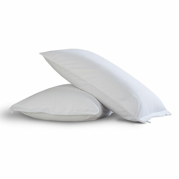 All In One All-In-One Easy Care Pillow Protectors with Bed Bug Blocker 2-Pack, White