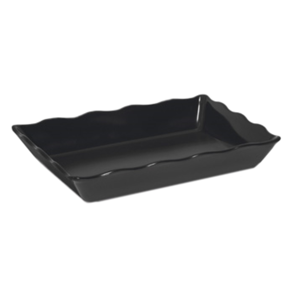 Milano/Bake & Brew Tray, 13-3/4" x 9-1/2" x 2-1/2" deep, rectangular, melamine, black, NSF