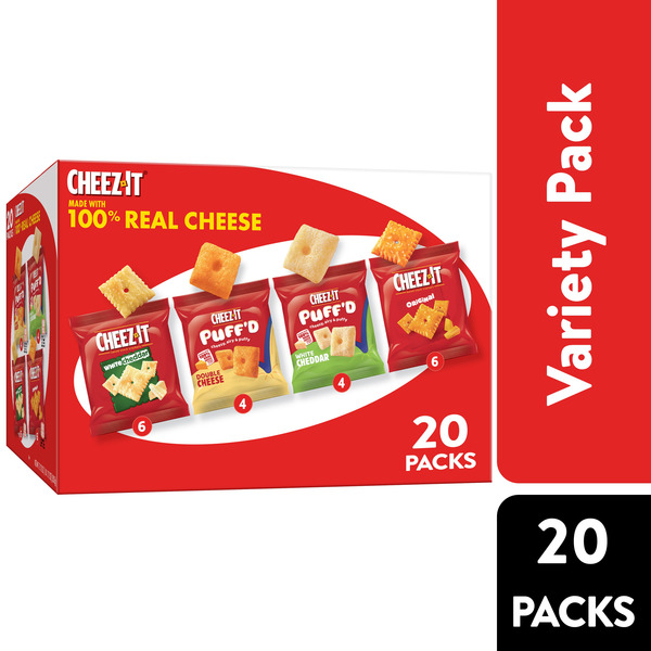 Cheez-It Variety Pack Cheese Crackers, Baked Snack Crackers