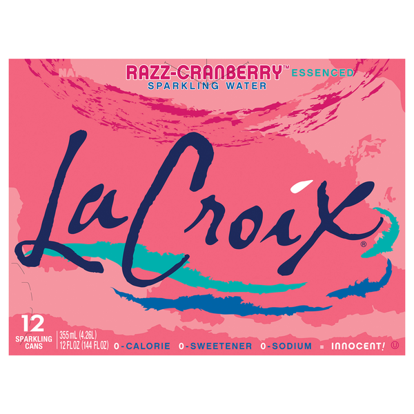 La Croix Razz-Cranberry Sparkling Flavored Water, 12 Cans Same-Day