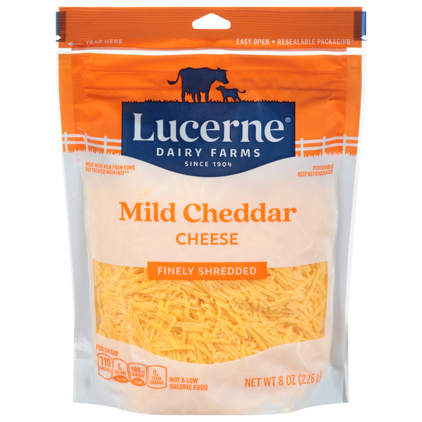 Lucerne Cheese, Finely Shredded, Mild Cheddar