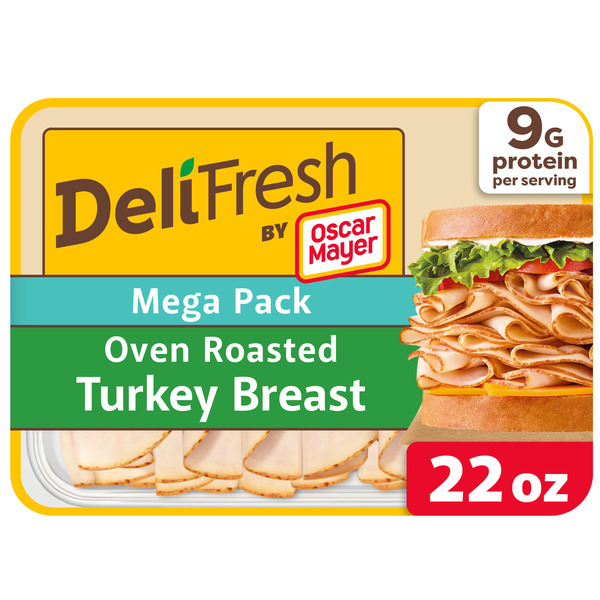 Oscar Mayer Deli Fresh Oven Roasted Turkey Breast Sliced Sandwich Lunch Meat Mega Pack