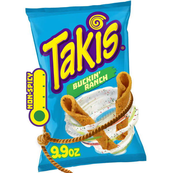 Takis Buckin' Ranch 9.9 oz Sharing Size Bag, Ranch Flavored Non