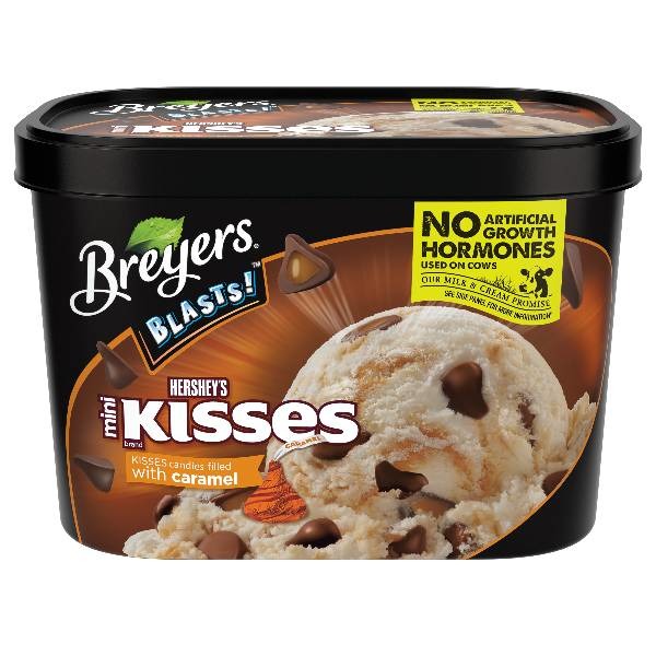 Breyer's Frozen Dairy Dessert Hershey's Caramel Kisses (48 oz) Instacart