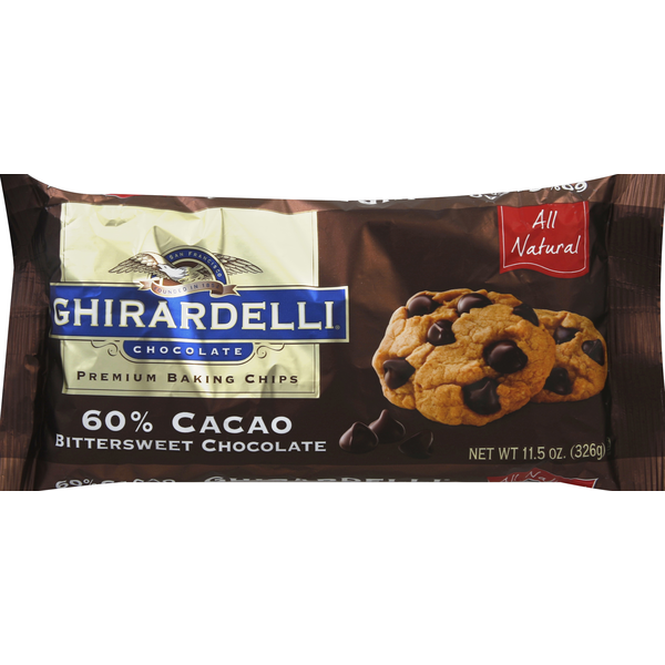Ghirardelli Premium Baking Chips, Bittersweet Chocolate, 60% Cacao