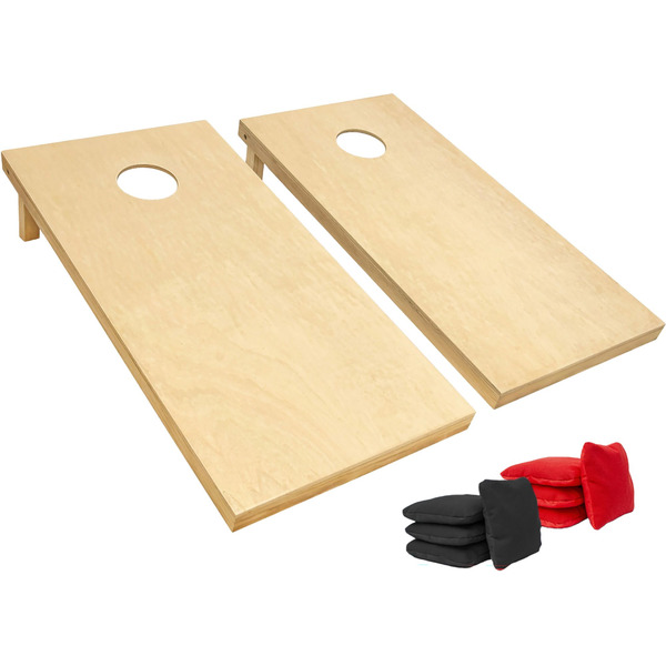 GoSports Cornhole Set With 8 Bags, 2 x 4