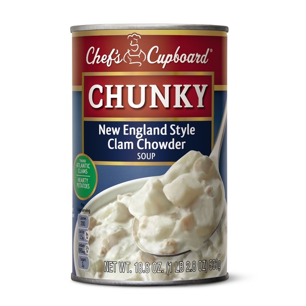 Chef's Cupboard Chunky Clam Chowder Soup (18.8 oz) from ALDI Instacart