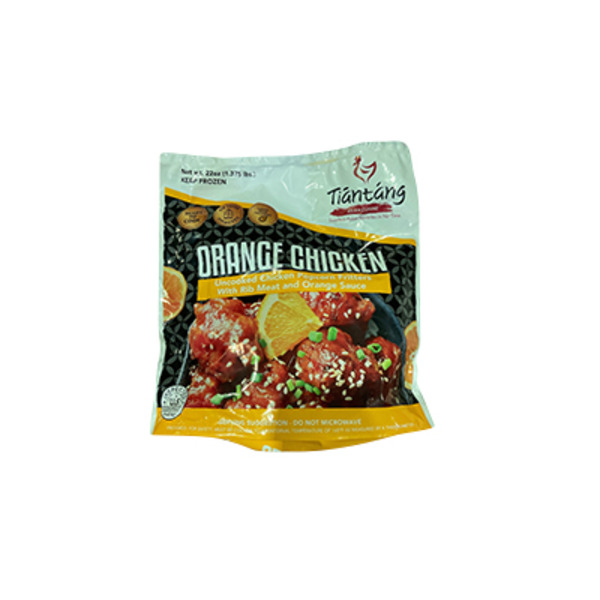 Tiantang Orange Uncooked Chicken Popcorn Fristers With Rib Meat And Orange Sauce