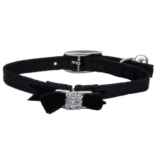 Coastal Pet Li'l Pals White Kitten Collar With Gemstone Bow & Bell