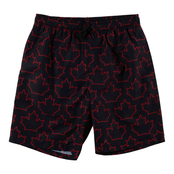 Giant Tiger Men's Canada Day Swim Trunks, Medium Black Same-Day