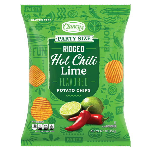 Clancy's Hot Chili Lime Ridged Potato Chips