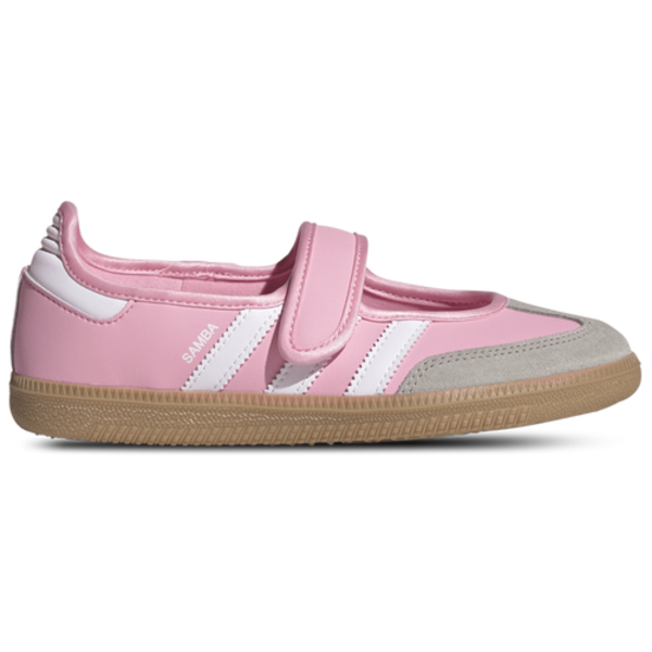adidas Girls' Big Kids' Originals Samba Jane Casual Shoes, Size 5 - Light Pink/Cloud White/Gum