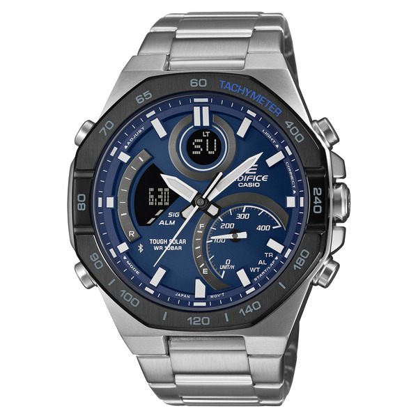 Casio Edifice Solar Bluetooth Connected Analog Digital Silver Band