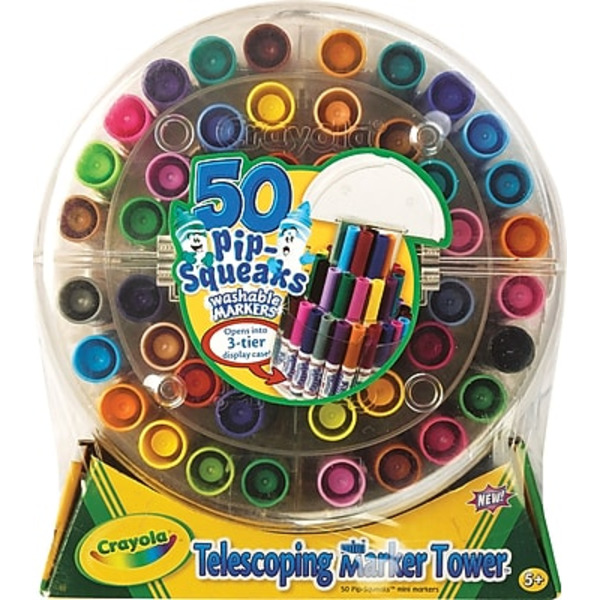 Crayola Telescoping Mini Marker Tower, Washable Markers