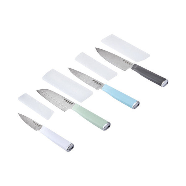 KitchenAid Chef's Knives, 1 x 2.5 x 13.5 in - Grey & Blue