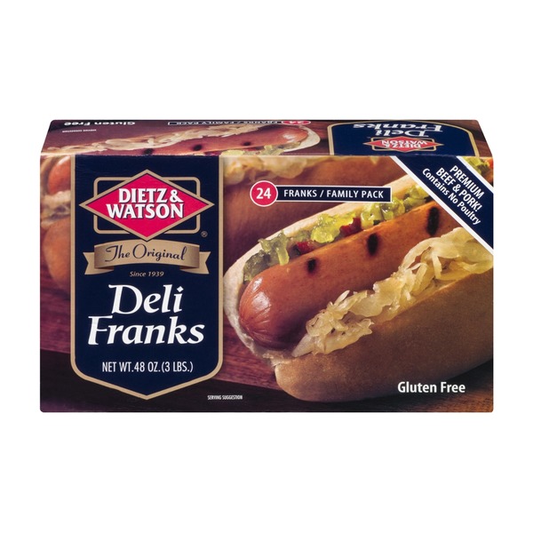 Dietz & Watson Deli Franks Family Pack Gluten Free 24 CT (48 oz