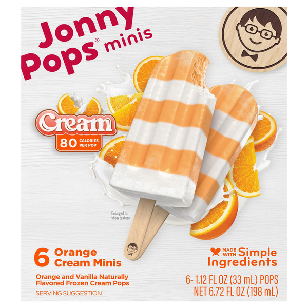 JonnyPops Orange Cream Mini Frozen Cream Pops Same-Day Delivery or