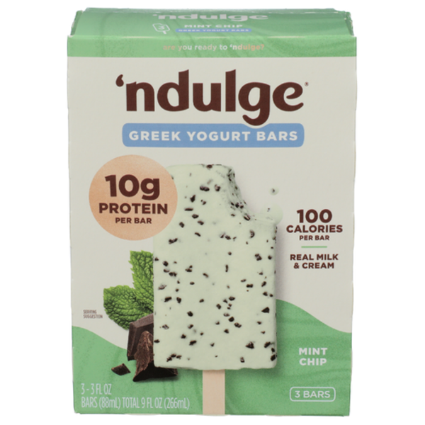 Ndulge Mint Chip Greek Yogrt Bars 3 Pack