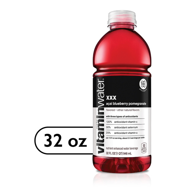 Vitaminwater XXX Acai-Blueberry-Pomegranate Flavored Water Beverage Bottle