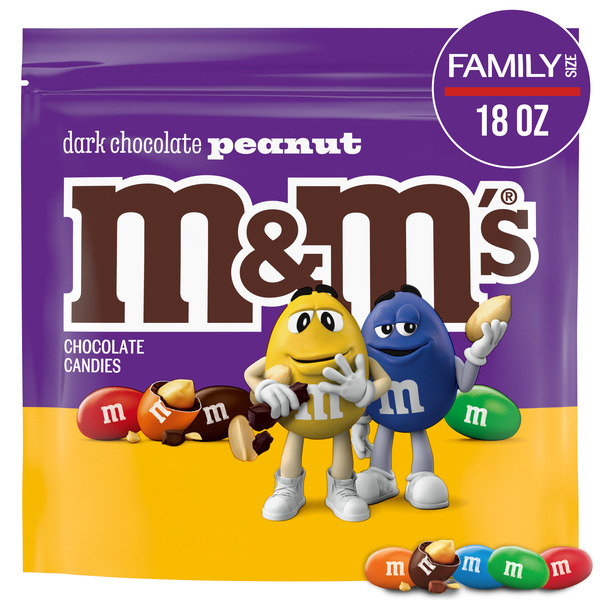 M&M's Peanut Dark Chocolate Candy Family Size Same-Day Delivery or