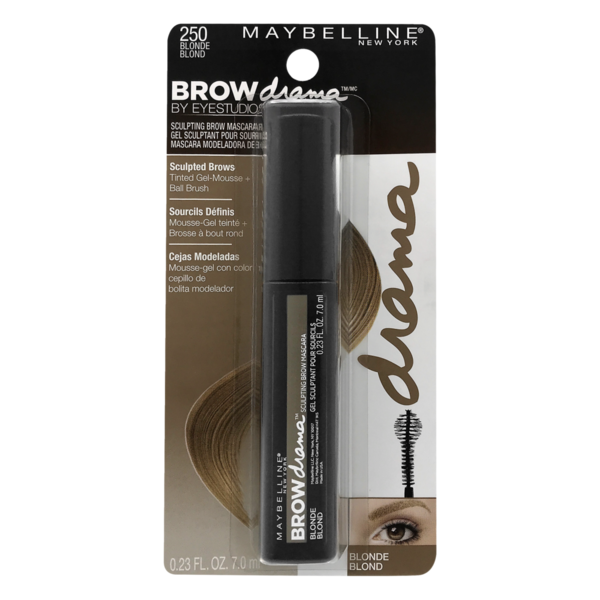 Maybelline New York Brow Drama Sculpting Brow Mascara 250 Blonde (0.23 ...