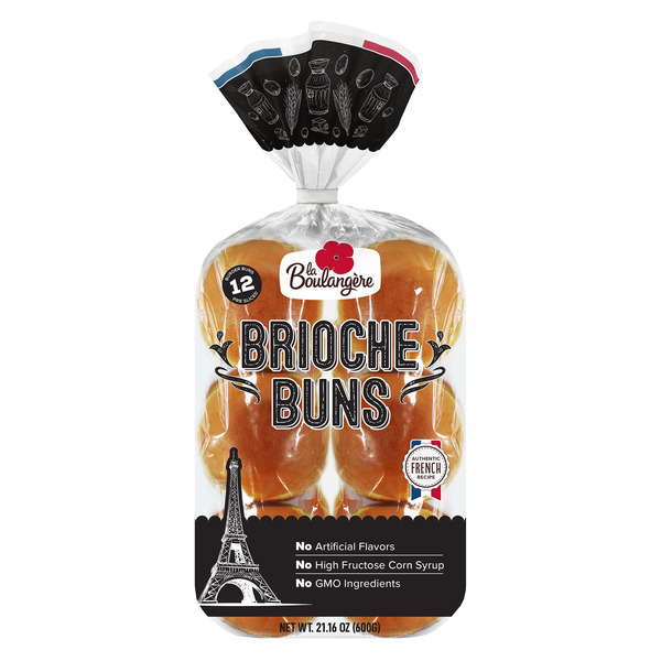 La Boulangere Brioche Buns, 1.76 oz, 12-count
