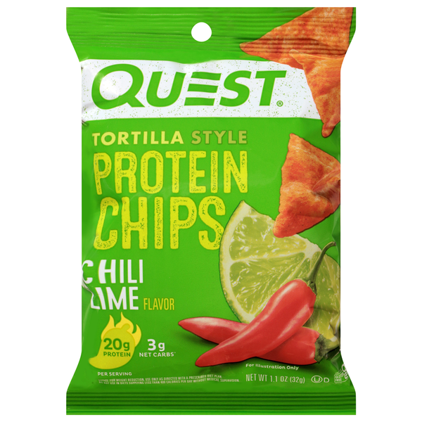 【良品】() QUEST Quest Tortilla Style Chili Lime Flavor Protein Chips Same-Day
