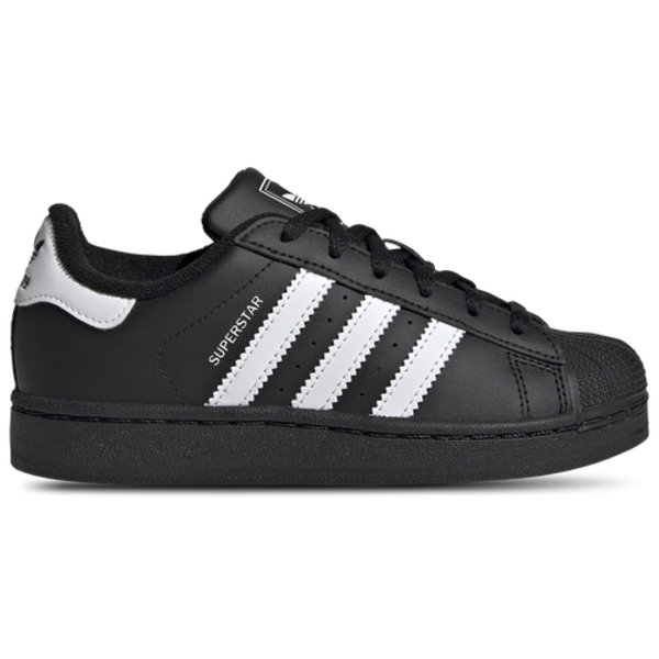 adidas Little Kids' Originals Superstar II Casual Shoes, Size 13 - Black & White
